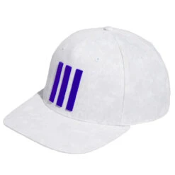 Adidas 3-Stripes Tour Printed Snapback Golf Hat -Golf Series Discount adihat 1745 whtblu front 05 23 06429.1684870118