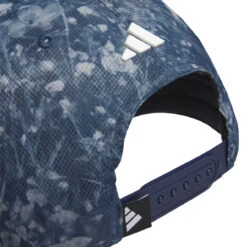 Adidas 3-Stripes Tour Printed Snapback Golf Hat -Golf Series Discount adihat 8028 navy zoom back 05 23 35892.1684870117