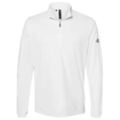 Adidas Golf A401 Lightweight Quarter-Zip Solid Pullover -Golf Series Discount adiow 2922 wht front 10 23 60408.1696969204