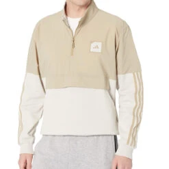 Adidas Golf Men's Adicross Anorak 1/2-Zip Pullover -Golf Series Discount adiow 3207 hemp front 08 23 69331.1693521720