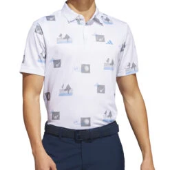 Adidas Golf Men's Allover-Print Polo Shirt