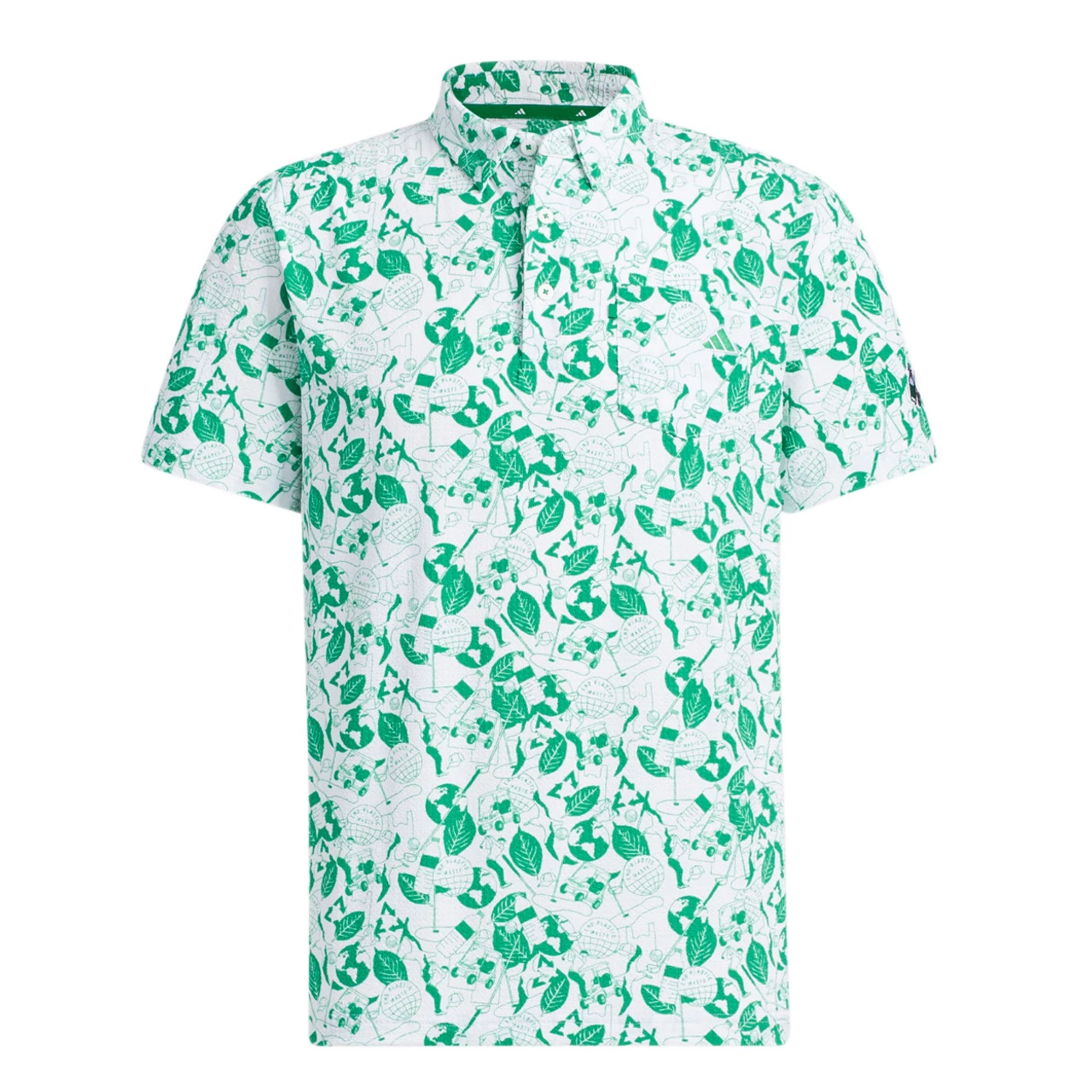 Adidas Golf AEROREADY Play Green Graphic Polo Shirt 5 Adidas Golf AEROREADY Play Green Graphic Polo Shirt - Image 3