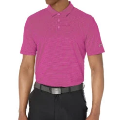 Adidas Men's Ottoman Striped Polo Golf Shirt