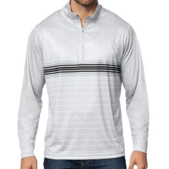 Antigua Bullseye Quarter-Zip Golf Pullover -Golf Series Discount antow 889670 gryblk mfront 10 23 91936.1697041742