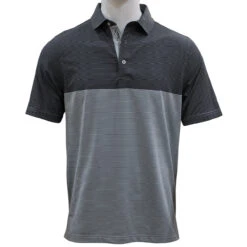 Bobby Jones Performance Galley Stripe Polo Golf Shirt -Golf Series Discount bjpolostripe 2115 htrgry front 04 23 21244.1697186722