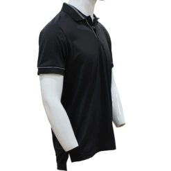 Bobby Jones Men's Rule 18 Solid Polo Golf Shirt -Golf Series Discount bjpolostrpcllr 0190 blk obq 04 23 65280.1682711784