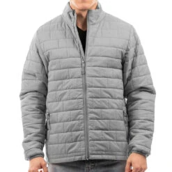 Burnside Men's Elemental Full-Zip Puffer Jacket -Golf Series Discount burjkt 8713 stl front 10 23 34476.1697472622