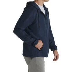 Burnside Stormbreaker Hooded Windbreaker Golf Jacket -Golf Series Discount burjkt 9754 nvy side 10 23 50084.1697226547