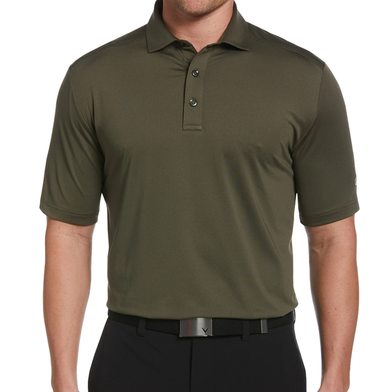 Callaway Golf Men's Micro Hex Solid Polo Shirt 3 Callaway Golf Men's Micro Hex Solid Polo Shirt