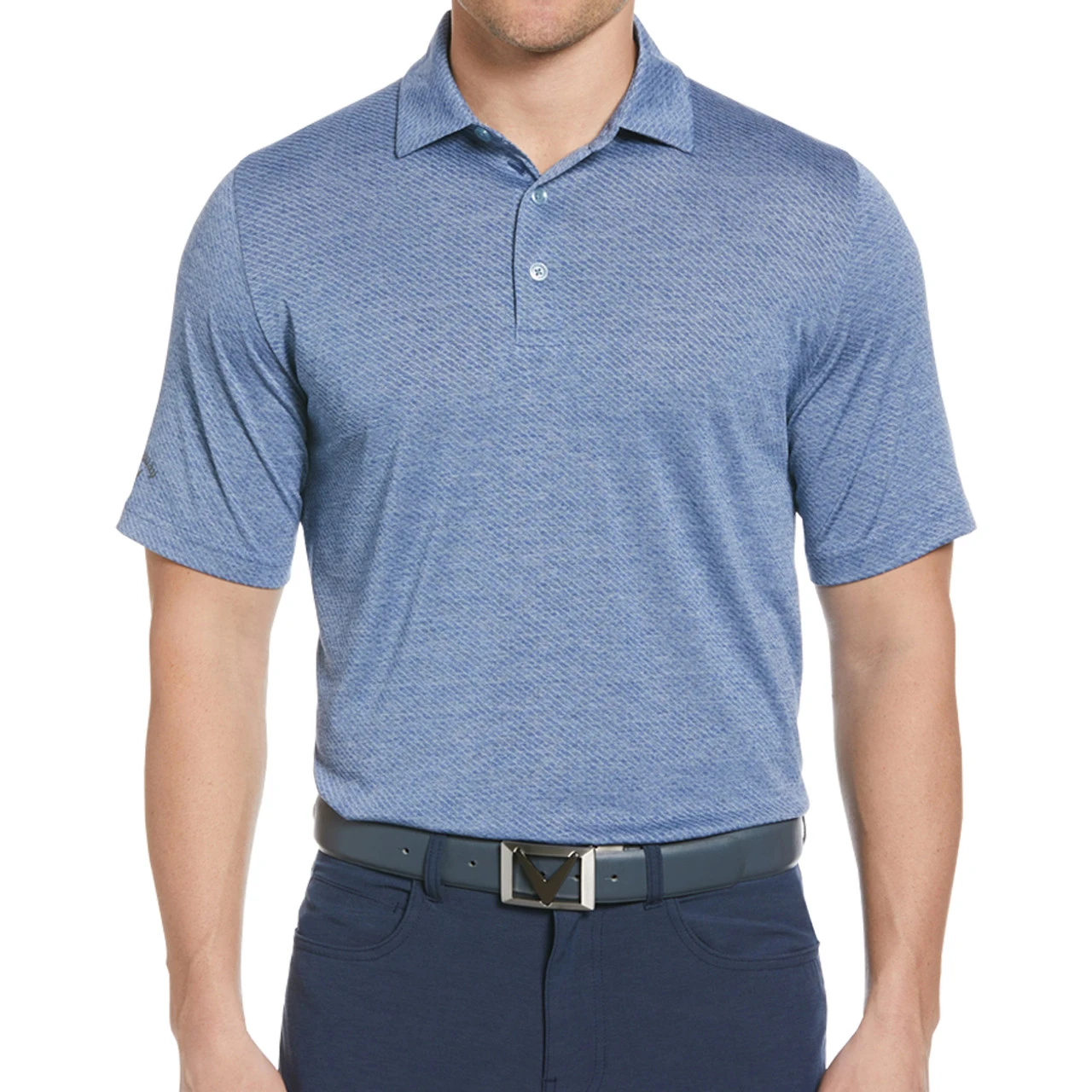 Callaway Swing Tech Heather Jacquard Polo Golf Shirt 3 Callaway Swing Tech Heather Jacquard Polo Golf Shirt