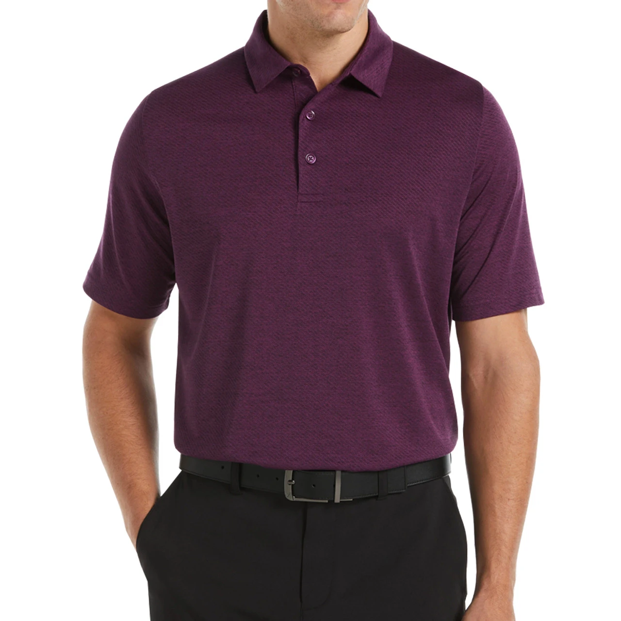 Callaway Swing Tech Heather Jacquard Polo Golf Shirt 6 Callaway Swing Tech Heather Jacquard Polo Golf Shirt - Image 4