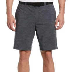 Callaway Golf Men's Performance Horizontal Herringbone Active Waist Shorts -Golf Series Discount calshort 0s3 blk front 09 23 59466.1697284412