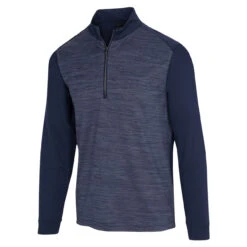 Greg Norman Golf Men's Dimple Stretch 1/4 Zip Pullover **Closeout** -Golf Series Discount gnow 075 blhe front 02 23 77542.1697501652