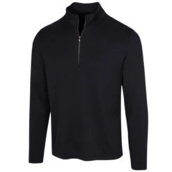 Greg Norman Golf Men's Fairway 1/4 Zip Pullover **Closeout** -Golf Series Discount gnow 077 blk front 10 23 04283.1697458141