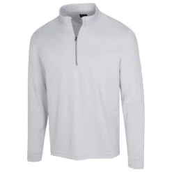 Greg Norman Golf Men's Fairway 1/4 Zip Pullover **Closeout** -Golf Series Discount gnow 077 skgy front 10 23 14051.1697458142
