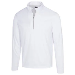 Greg Norman Golf Men's Fairway 1/4 Zip Pullover **Closeout** -Golf Series Discount gnow 077 wht front 10 23 19820.1697458142