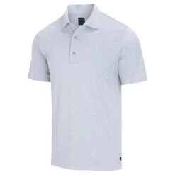 Greg Norman Men's Stretch Sky ML75 Solid Polo Golf Shirt ** Closeout** -Golf Series Discount gnpolo 508 skgh front 08 23 08128.1697070633