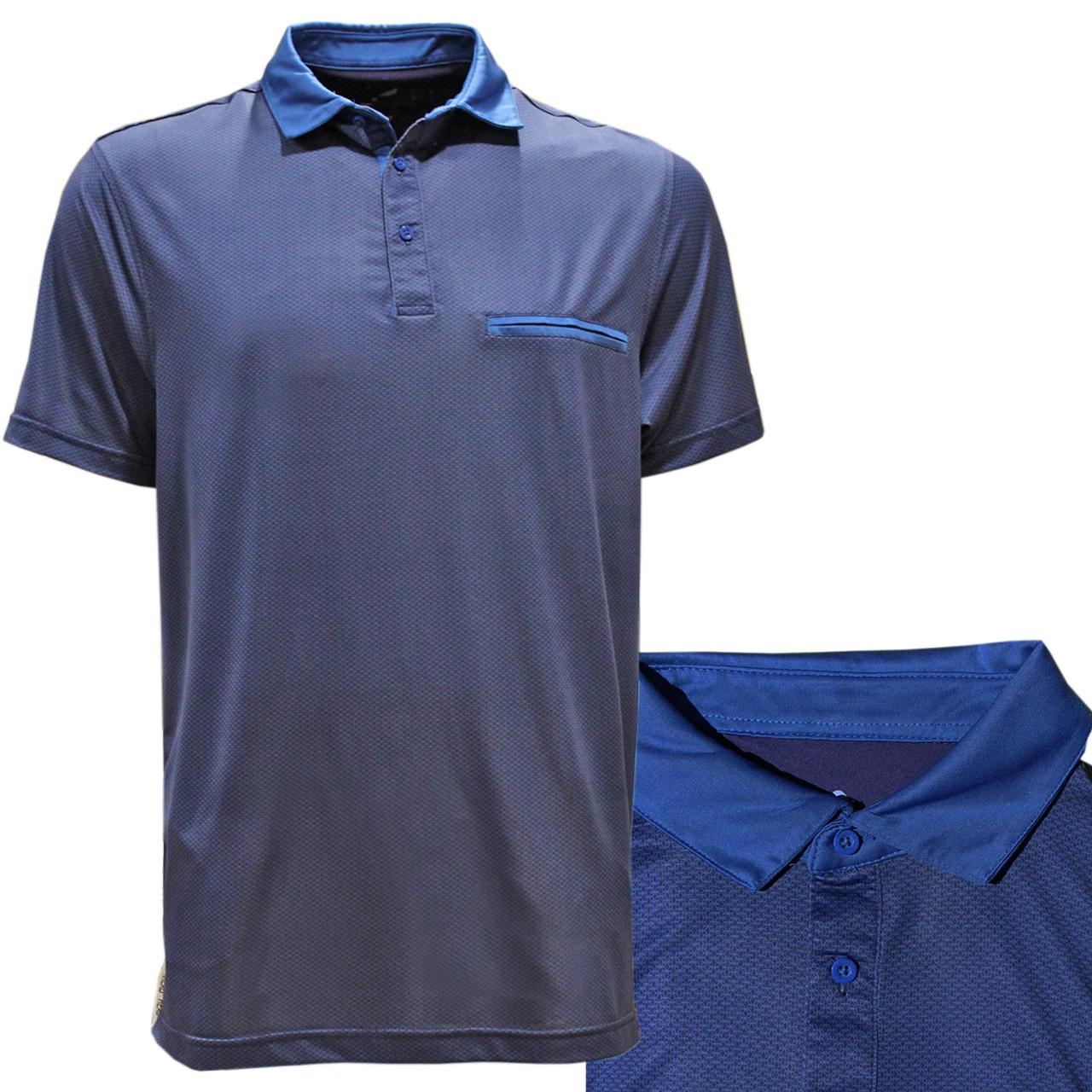 Head Men's Hex Pattern Print Polo Golf Shirt 4 Head Men's Hex Pattern Print Polo Golf Shirt - Image 2