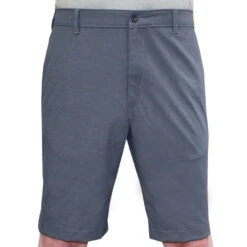 IZOD Golf Men's Straight Fit 9" Flat Front Performance Shorts -Golf Series Discount izshort 1979 char front 07 23 93653.1697299086