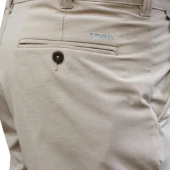 IZOD Golf Men's Straight Fit 9" Flat Front Performance Shorts -Golf Series Discount izshort 1979 khk front 07 23 82792.1697299086