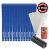 Karma Velour Blue Golf Club Grip Kit (13 Grips, Solvent & Double Sided Tape) -Golf Series Discount karma13pckit blue 2107 30877.1667488173