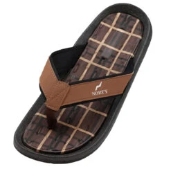 Norty Men's Plaid Flip-Flop Thong Sandal 11 Norty Men's Plaid Flip-Flop Thong Sandal -Golf Series Discount nortyfflop 13131 brn obq 9 21 17529.1667488993