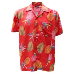 On Shore Men's Mystery Hawaiian Print Shortsleeve Shirts (2-pack) -Golf Series Discount onshore partyshirt redpineaple front 06 23 41449.1687391862
