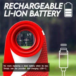 Harry Taylor Golf Red Edition Laser Rangefinder With Slope, Manufacturer Refurb 8 Harry Taylor Golf Red Edition Laser Rangefinder With Slope, Manufacturer Refurb -Golf Series Discount opg htredgps battery 01 22 42128.1678675498
