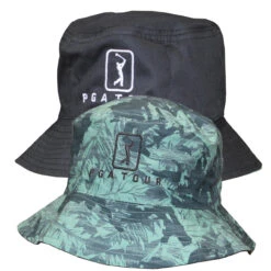 PGA Tour Reversible Bucket Hat - OSFM Fits Up To 7.5 Hat Size -Golf Series Discount pgatbuckhat grncamoblack mix 7111 41222.1697313522