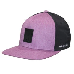 PGA Tour Stableford 2-Tone Snap Back Flat Brim Golf Hat -Golf Series Discount pgathat blkvio 6961 front 10 23 18701.1696621583