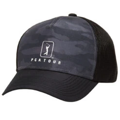 PGA Tour Adjustable Snapback Camouflage Trucker Cap