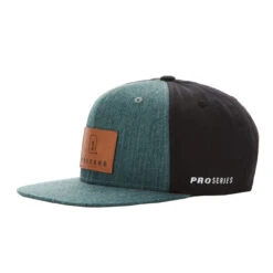 PGA Tour Golf 2-Tone Heather Flat Brim Adjustable Hat -Golf Series Discount pgathat grn 6879 front 10 23 91317.1696360741