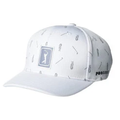 PGA Tour Standard Print Adjustable Golf Hat 9 PGA Tour Standard Print Adjustable Golf Hat -Golf Series Discount pgathat wht 6015 front 03 23 52399.1697487114