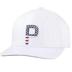 Puma Golf P110 Pars & Stripes Snapback Adjustable Hat -Golf Series Discount pumahat 2403 white front 11 22 82567.1696912163