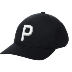 Puma Golf 110 P Snapback Adjustable Hat -Golf Series Discount pumahat 3701 black front 11 22 10683.1697429885