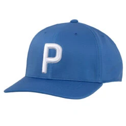 Puma Golf 110 P Snapback Adjustable Hat -Golf Series Discount pumahat 3726 cobaltwht front 11 21 99394.1697429886