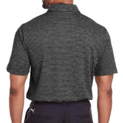 PUMA Golf Men's Performance Stripe Polo Golf Shirt -Golf Series Discount pumapolo 6804 blkhtr back 9 22 81506.1667488666