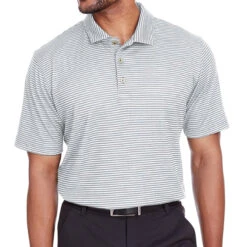 PUMA Golf Men's Performance Stripe Polo Golf Shirt -Golf Series Discount pumapolo 6804 qryhtr front 9 22 89163.1667488667
