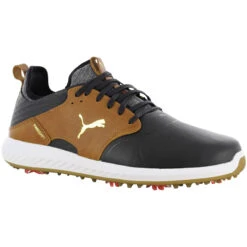 PUMA Ignite Pwradapt Caged Crafted Golf Shoe -Golf Series Discount pumcagedcraft 2501 bkbrn obq 11 22 11219.1667408783