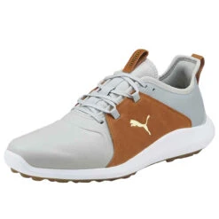 PUMA Men's Ignite Fasten8 Craft Spikeless Golf Shoe -Golf Series Discount pumfasten8crft 3205 grywhtbrown obq 09 23 29332.1695318264
