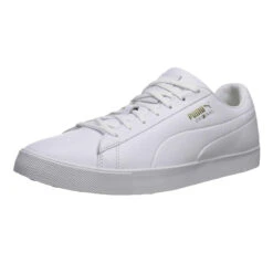 PUMA Men's Original G Spikeless Leather Waterproof Golf Shoe -Golf Series Discount pumog 2902 wht obq 06 23 72621.1696940244