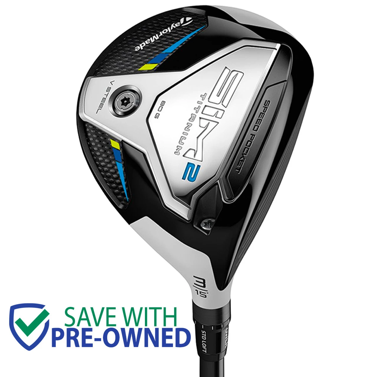 TaylorMade Golf SIM2 Titanium Fairway Wood, Pre-Owned 3 TaylorMade Golf SIM2 Titanium Fairway Wood, Pre-Owned