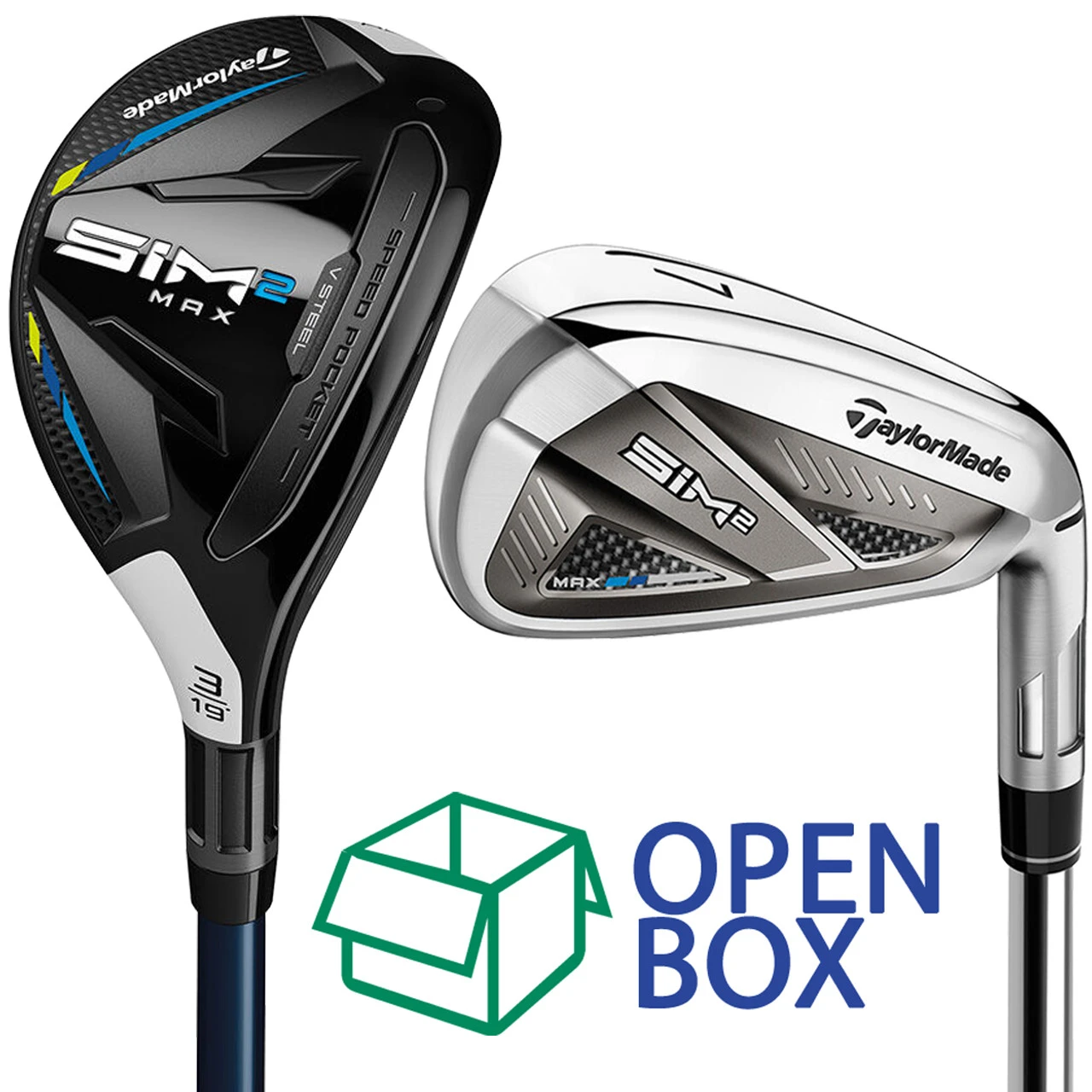 TaylorMade SIM2 Max Hybrid Combo Iron Set (#3h-4h, 5-PW), Open Box 3 TaylorMade SIM2 Max Hybrid Combo Iron Set (#3h-4h, 5-PW), Open Box