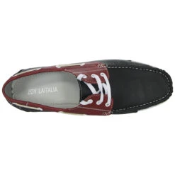 Zoyla Italia Men's Boat Shoe By Alessio -Golf Series Discount zoyitalia blackred top 0817 49226.1697501606