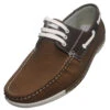 Zoyla Italia Men's Boat Shoe By Alessio -Golf Series Discount zoyitalia brownbeige side 0817 90218.1697501604