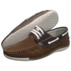 Zoyla Italia Men's Boat Shoe By Alessio -Golf Series Discount zoyitalia brownbeige sole 0817 26111.1697501605
